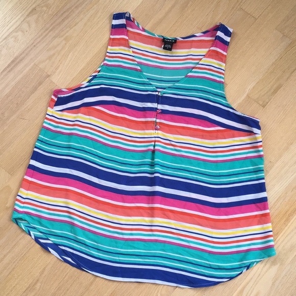 torrid Tops - TORRID rainbow stripe tank